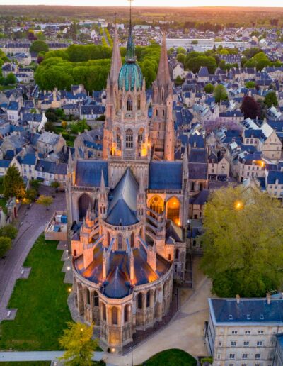 cathédrale bayeux photo drone normandie