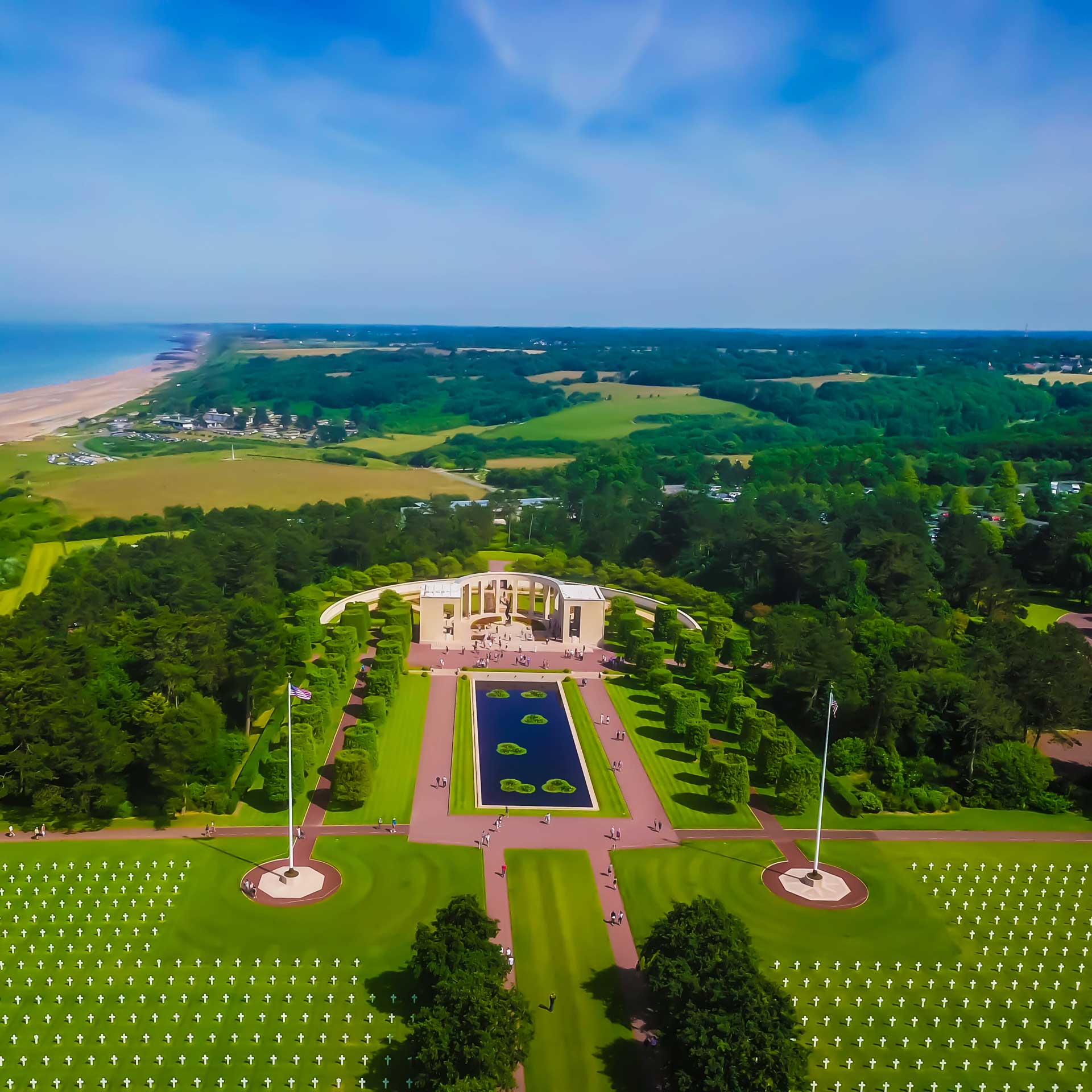 cimetiere americain photo drone normandie cimetiere americain photo drone normandie